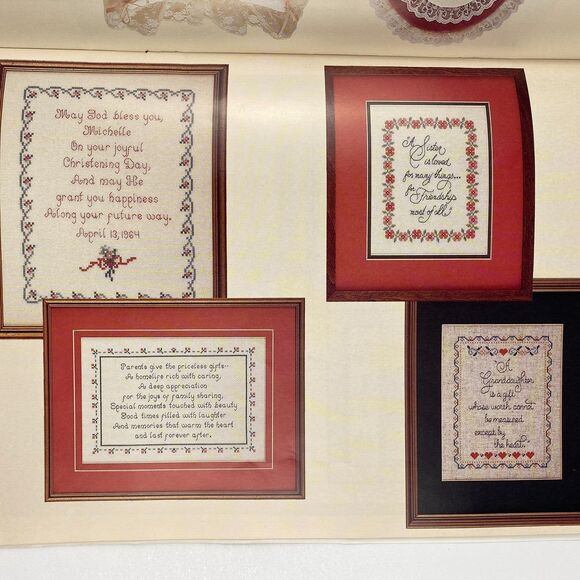 It's the Thought That Counts VTG 1983 Cross Stitch Pattern Book Family Gift - Picture 7 of 16